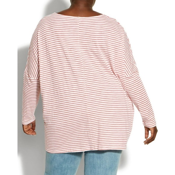 Avenue Striped Top with Metallic Gold Star - Picture 2 of 7